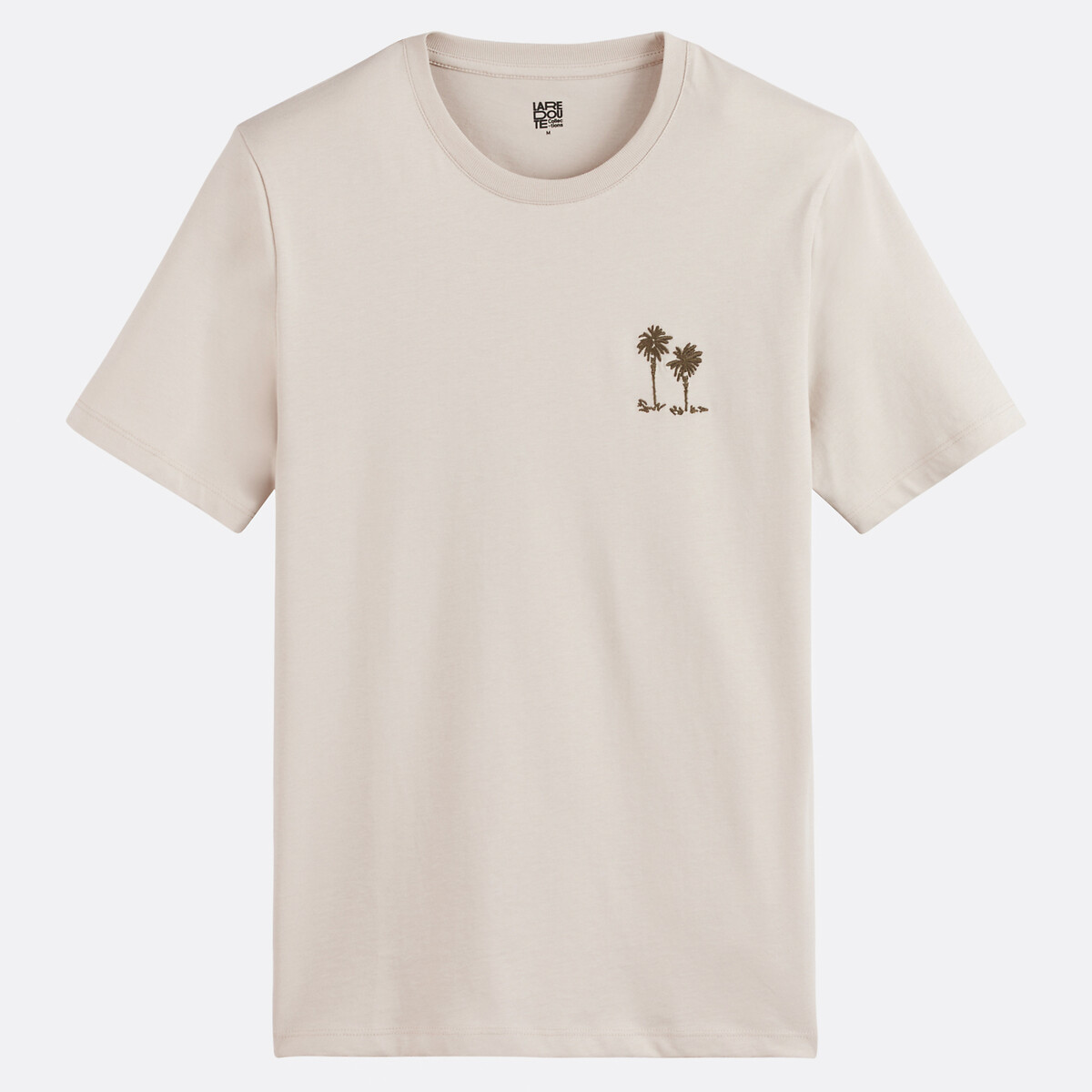 COLEÇÃO LA REDOUTE<br>Camiseta de manga curta com palmeira bordada