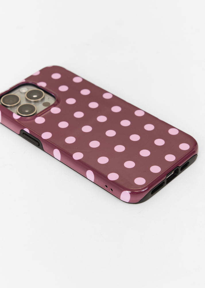 Polka telefoonhoes rood