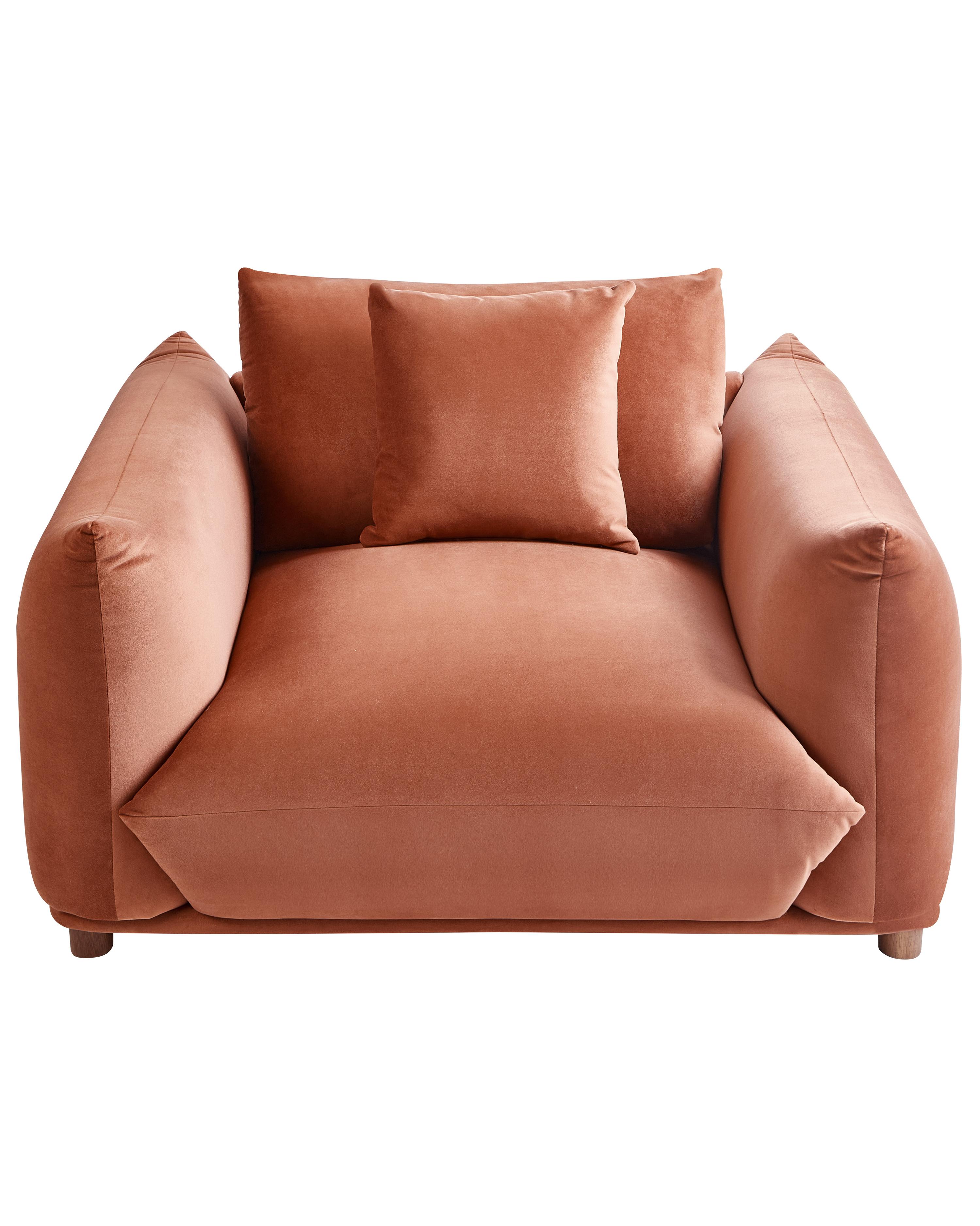 Fauteuil LUVOS Fluweel Goudbruin