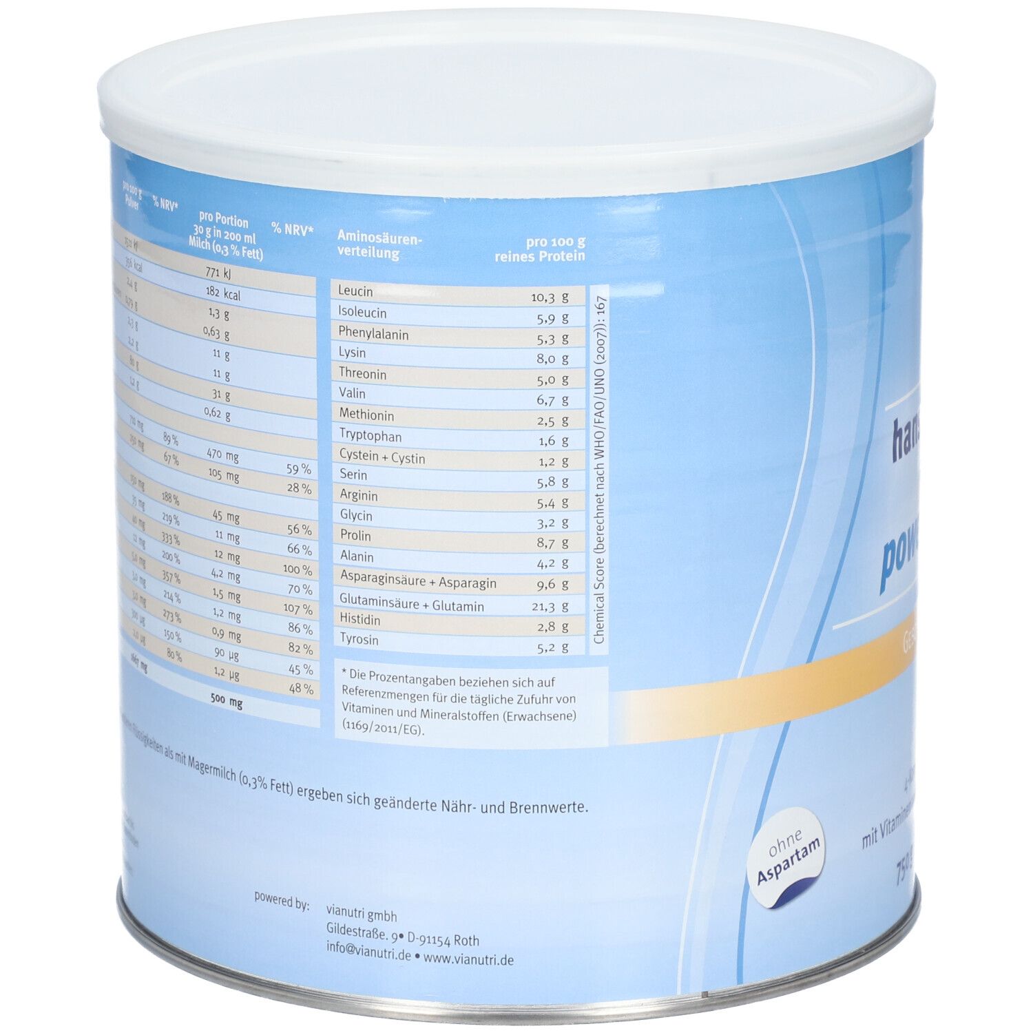 Hansepharm Power Eiweiß Plus Vanille-Geschmack