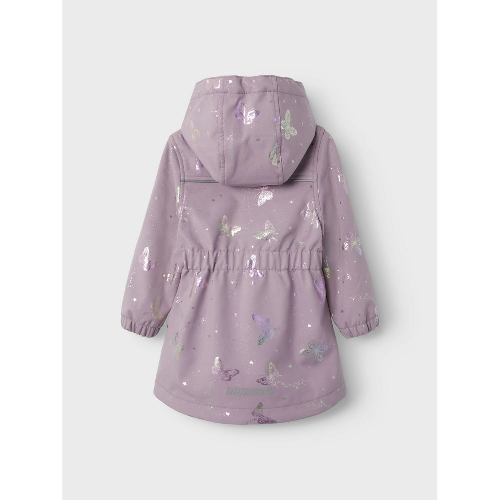 Køb Name It Elderberry Butterfly Alfa08 Softshell Long Foil Jakke Fo