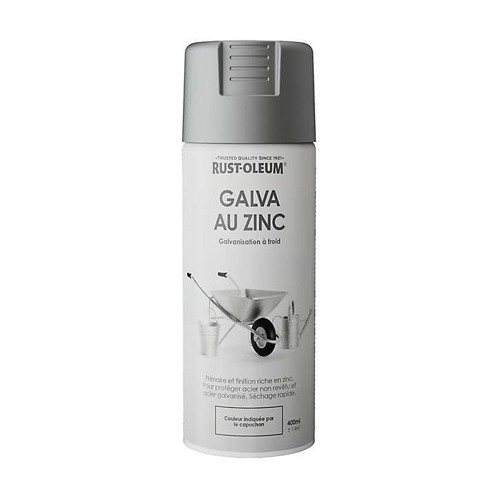 Peinture aérosol galva au zinc Rust-Oleum gris mat 400ml