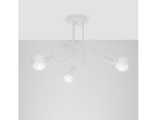 SOLLUX LIGHTING - Lustre loop 3 blanc