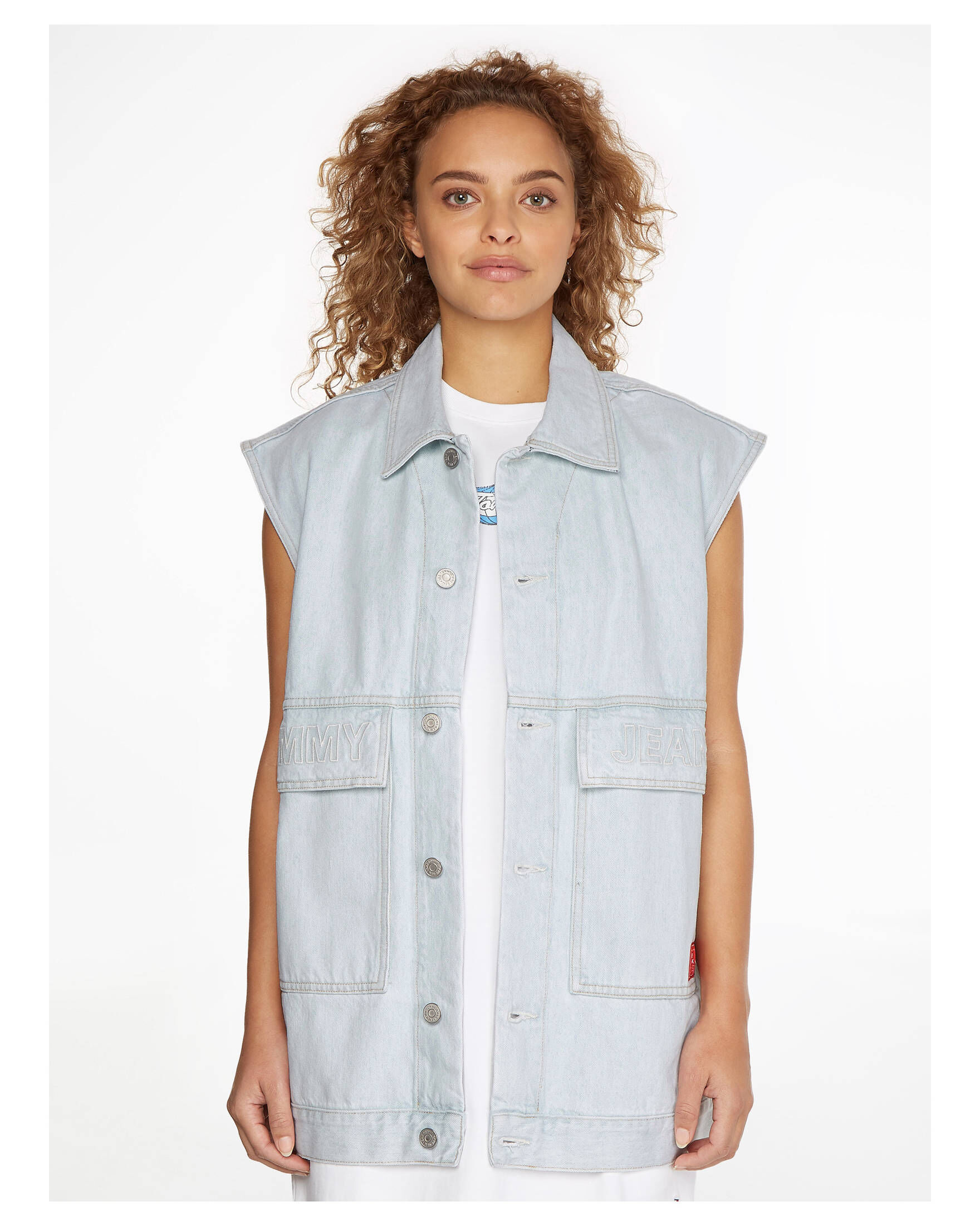 Tommy Jeans| Damen Jeansweste SRPLS OVERSIZED DENIM VEST