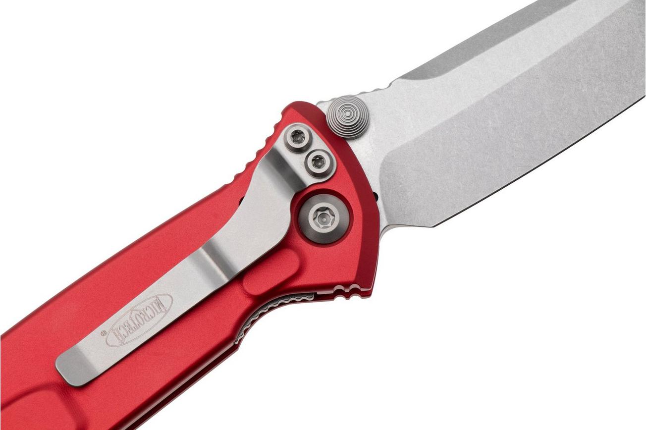 Microtech Socom Elite 161-10RD, Stonewashed M390 Tanto, Red Aluminum zakmes