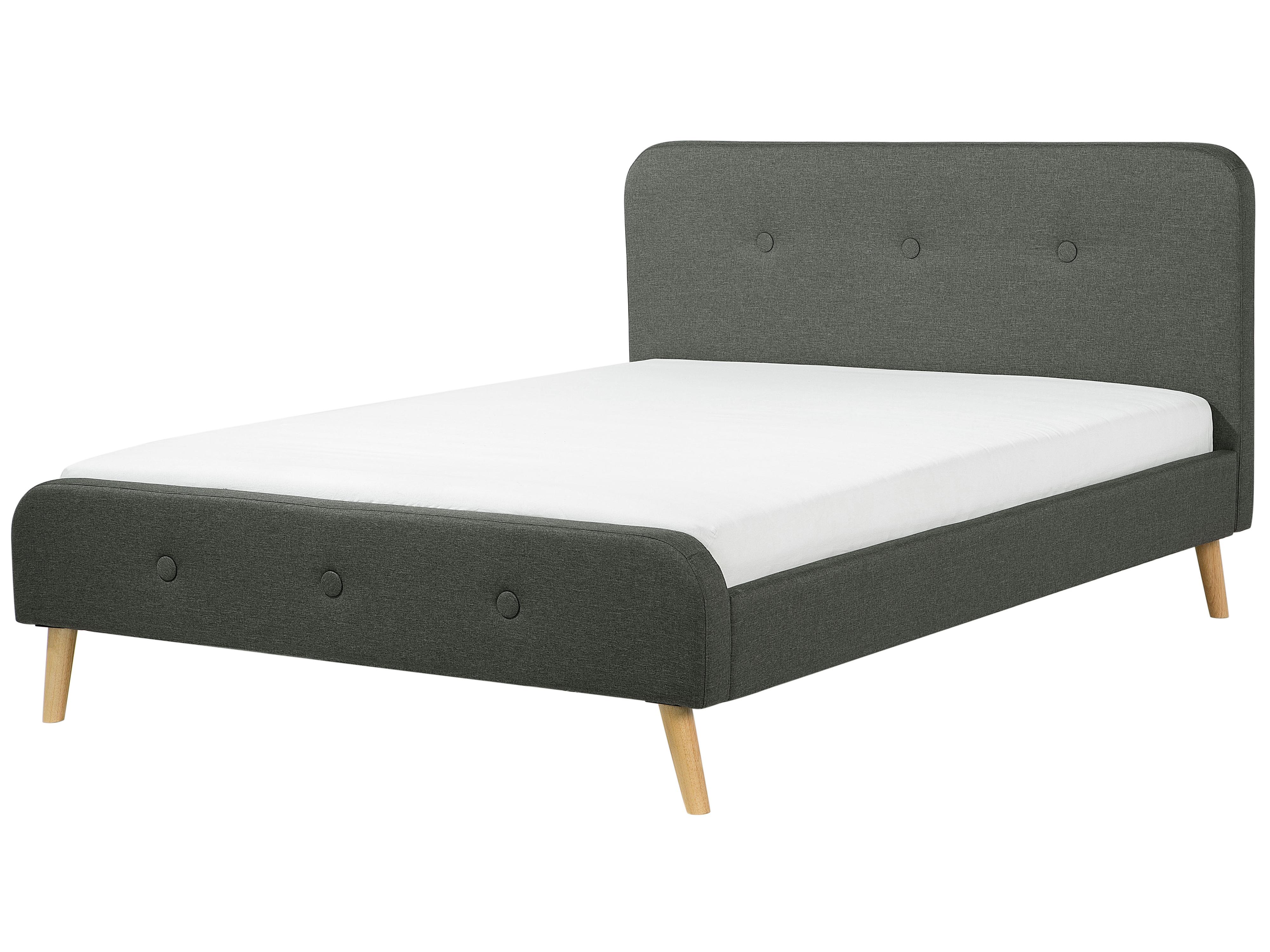 Bed Stof RENNES 180 x 200 cm Donkergrijs