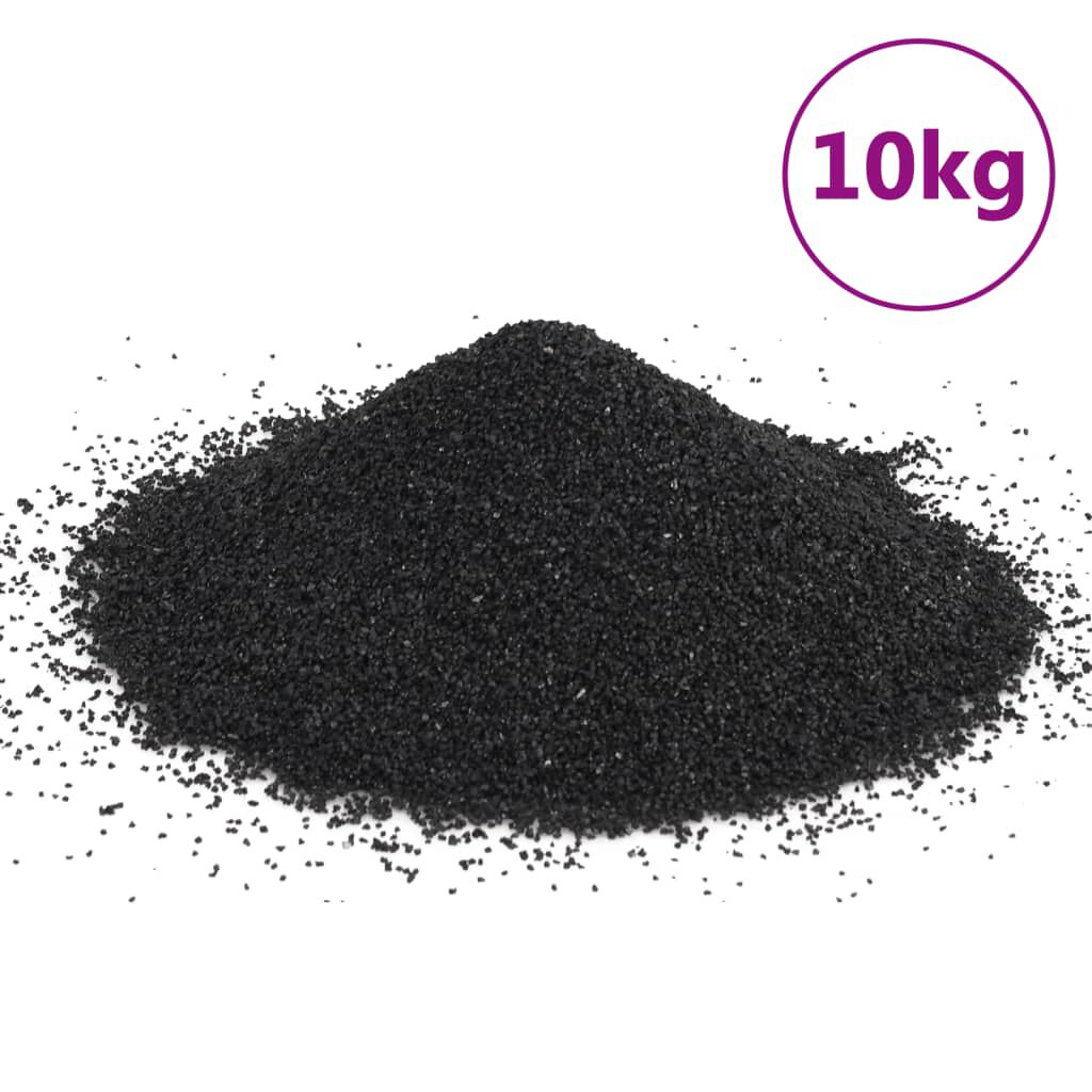vidaXL Aquariumzand, 10 kg, Zwart, 0,2-2 mm