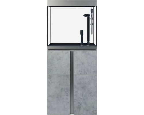 Aquariumcombinatie Fluval Siena 166 met LED-verlichting, verwarming, buitenfilter en kast, 166 l, beton, 55 x 55 x 128 cm
