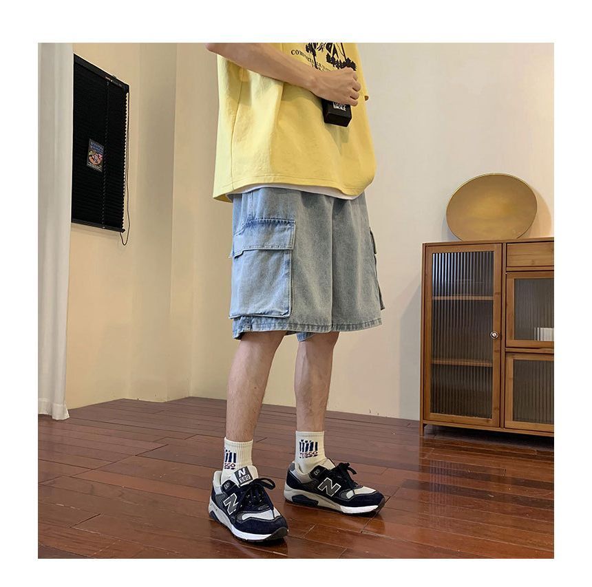 Savenne - Mid Rise Washed Denim Shorts