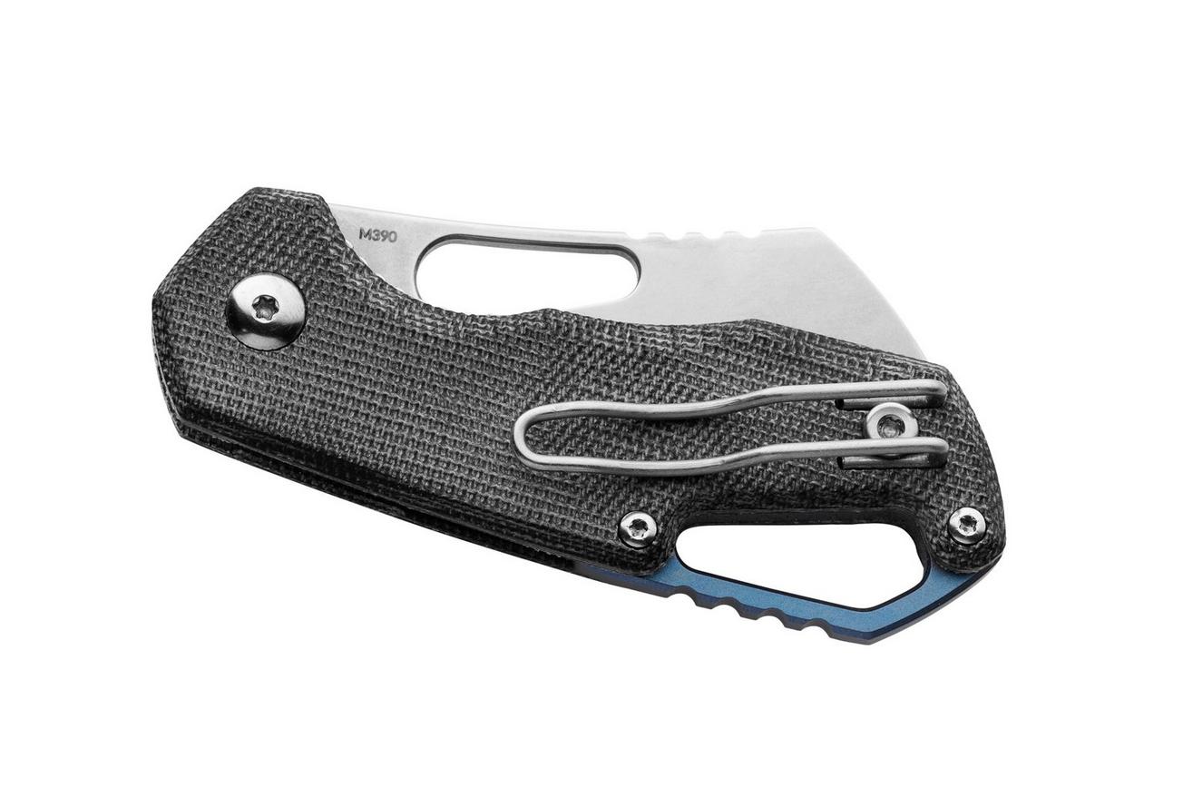 MKM Isonzo FX03M-2BC Cleaver M390, Black Canvas Micarta zakmes, Jesper Voxnaes design