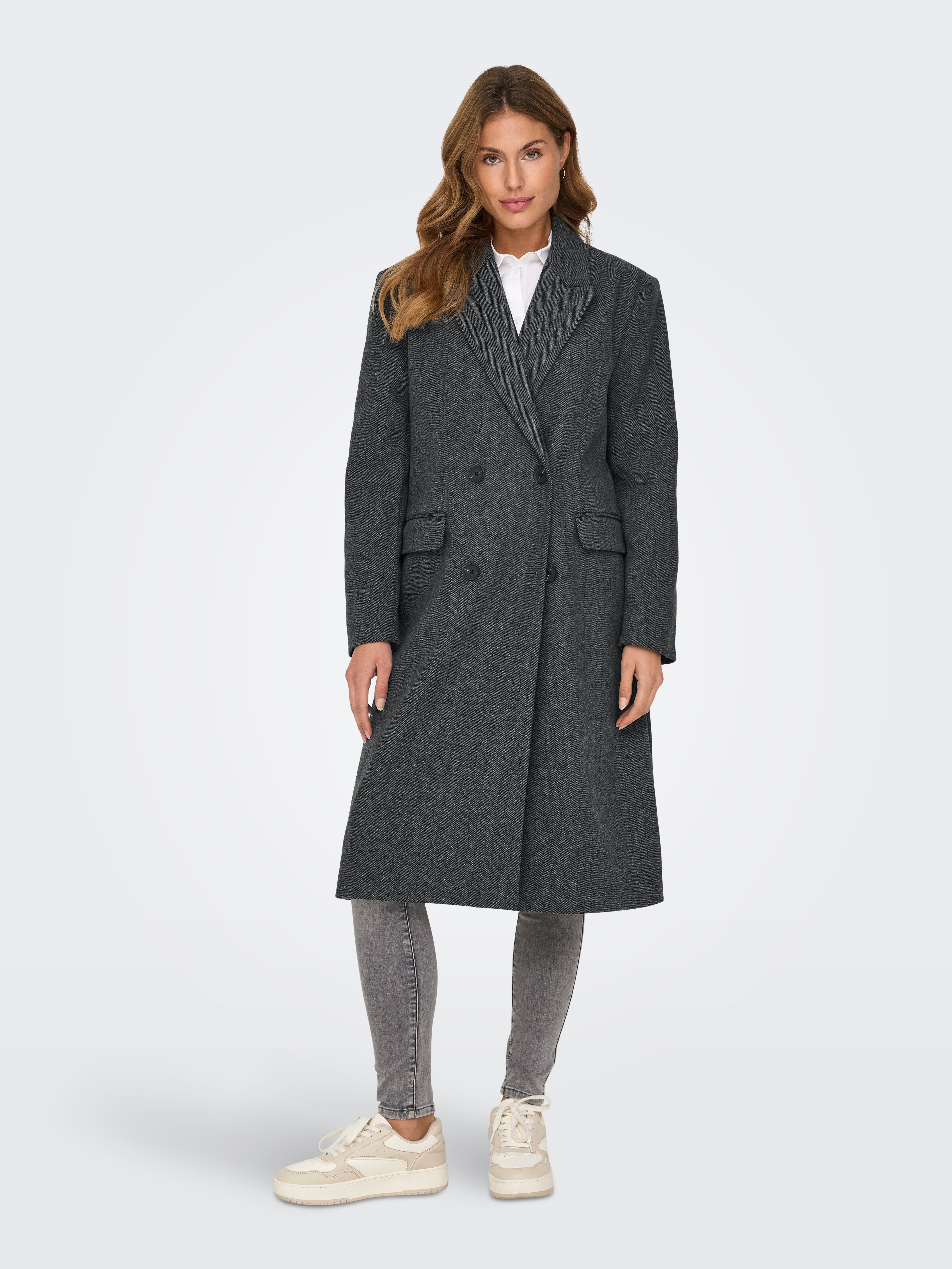 ONLWILLA Mantel Dark Grey Melange