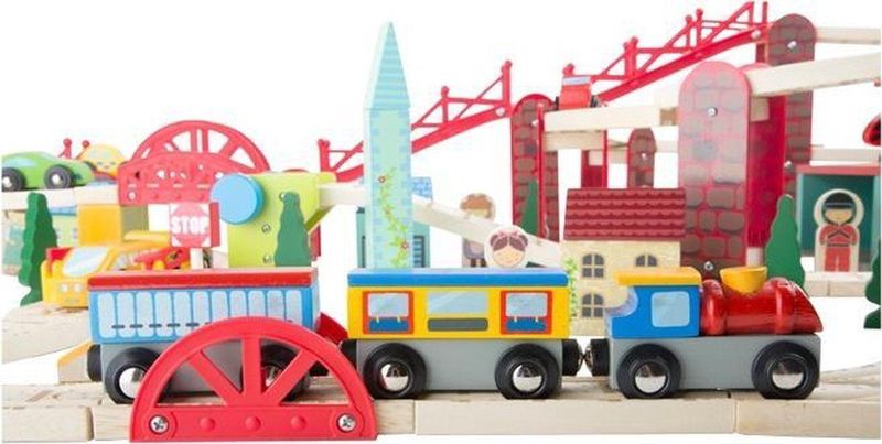 Small Foot - Spoorwegset ''mijn Stad'' 127 delig