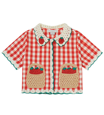 Stella McCartney Kids Hemd - Weiß/Rot Kariert