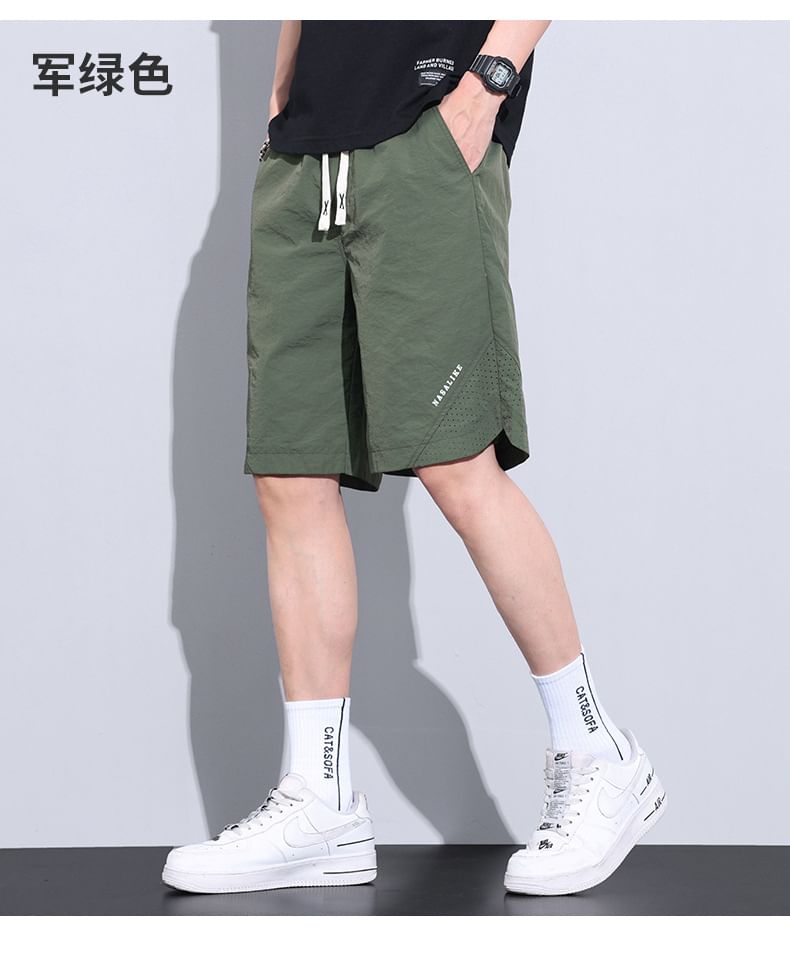 Mimiyox - Shorts met trekkoord en letters