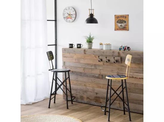 Horloge murale en bois marron d34x2h