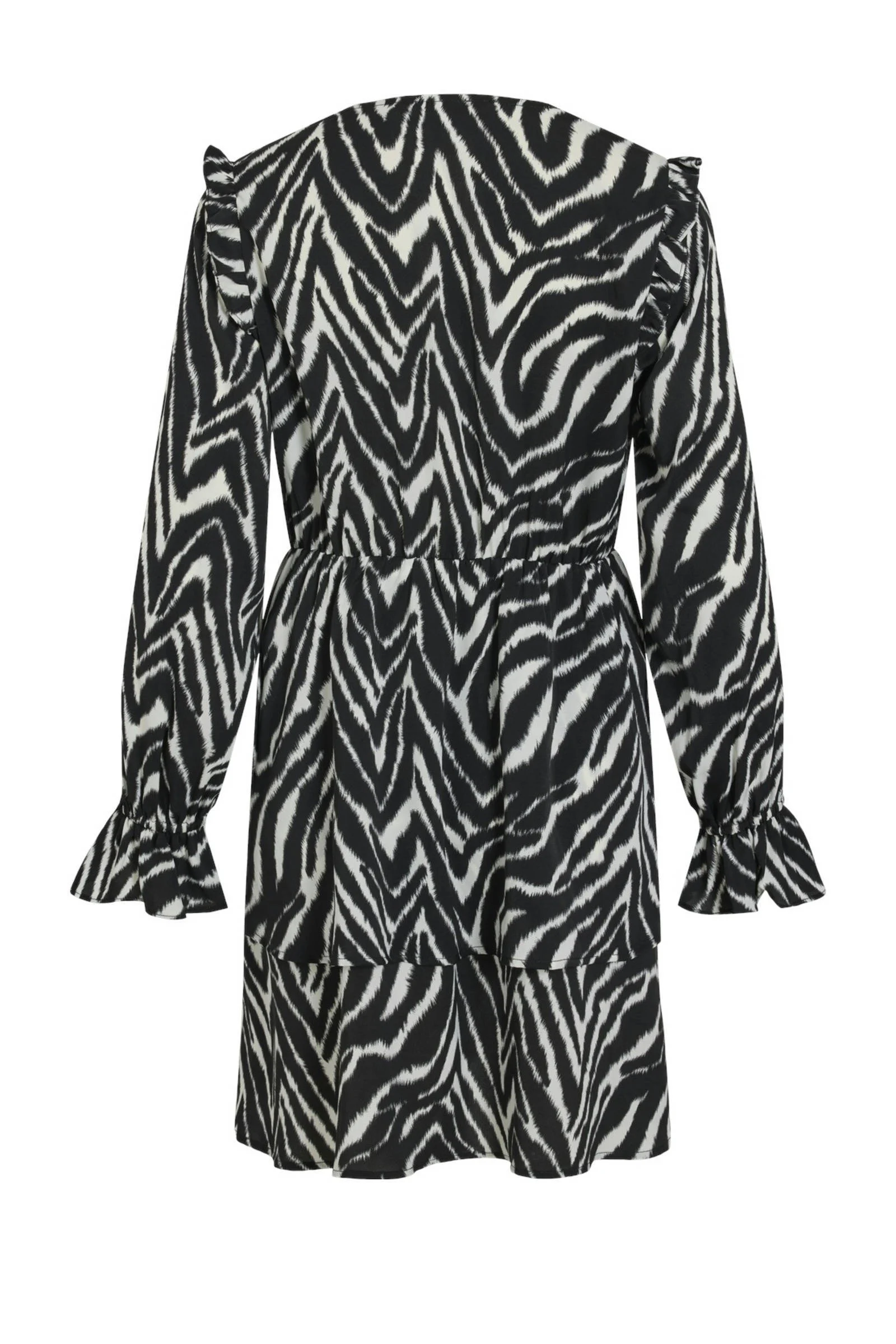 VILA jurk VIFRIA met zebraprint zwart/ wit