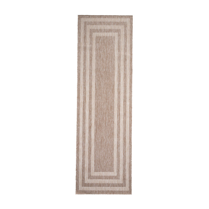 In- & Outdoor loper - Sierra Frame Beige/Creme