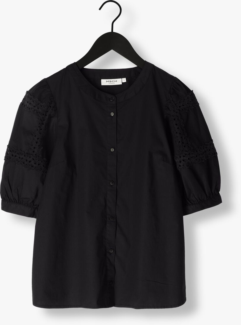 MSCH COPENHAGEN zwarte msch copenhagen blouse mschmaribel cenilla 2/4 shirt