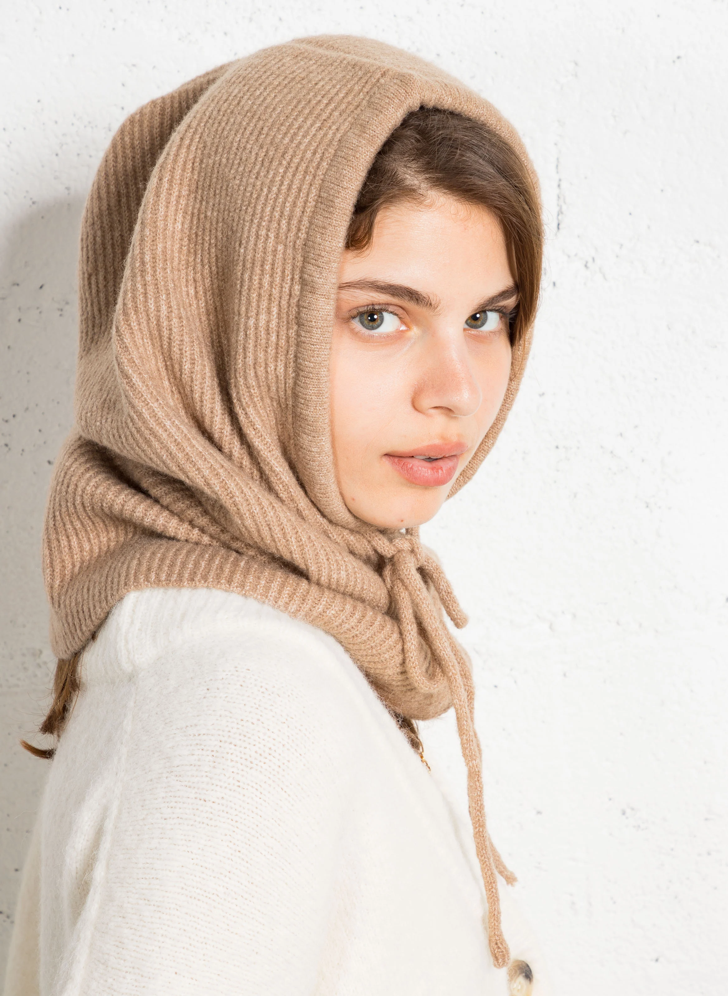 FILISA - Cagoule côtelée | Beige