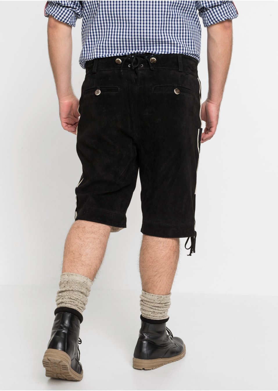 Culotte courte bavaroise en cuir Regular Fit