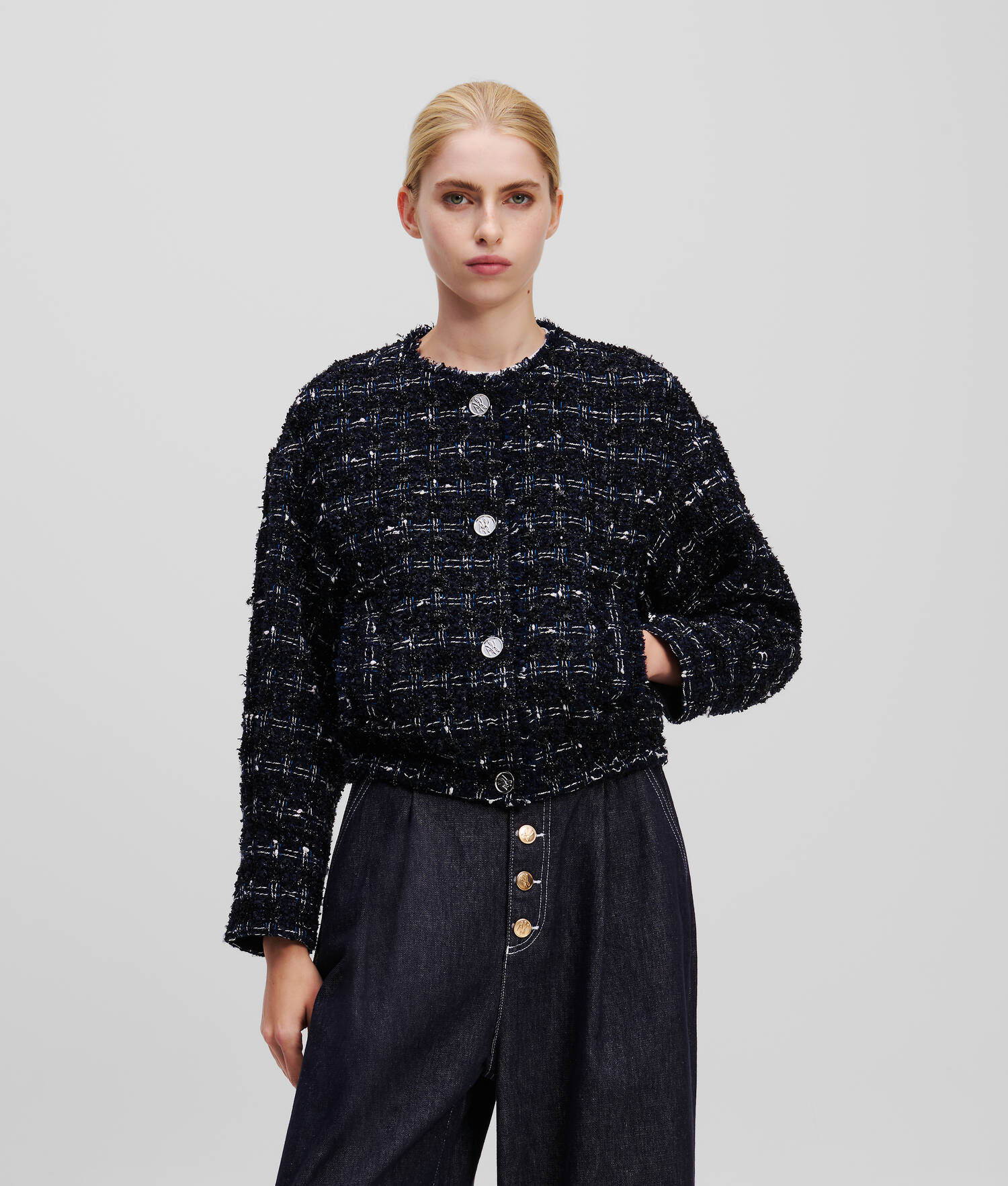 VESTE BOMBER EN BOUCLÉ KARL ESSENTIAL