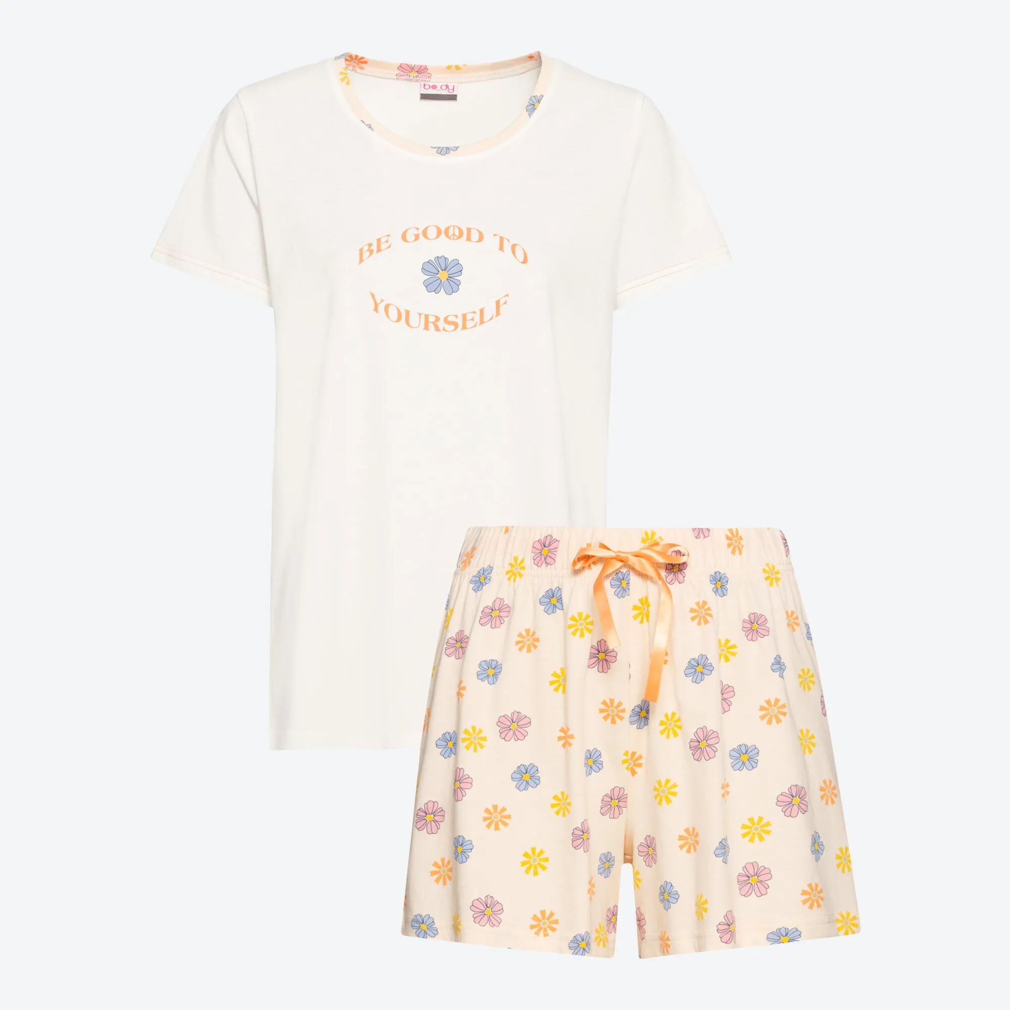 Damen-Shorty mit Blüten-Muster, 2-teilig