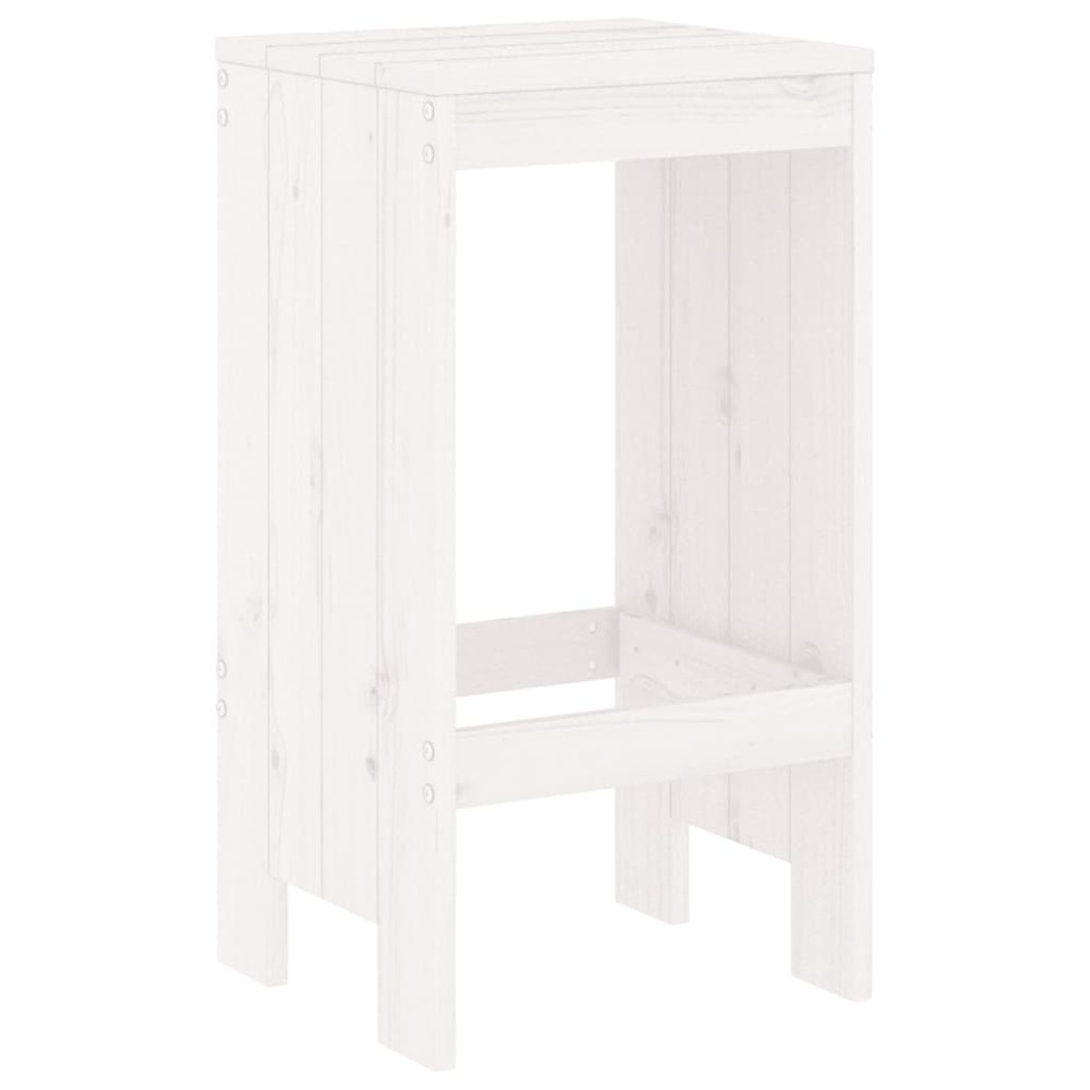 Ensemble de bar de jardin 5 pcs blanc bois massif de pin