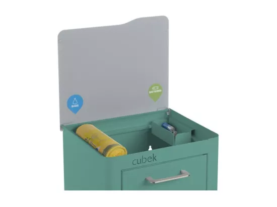 Poubelle cuisine de tri sélectif - 2 compartiments de 20L- CUBEK