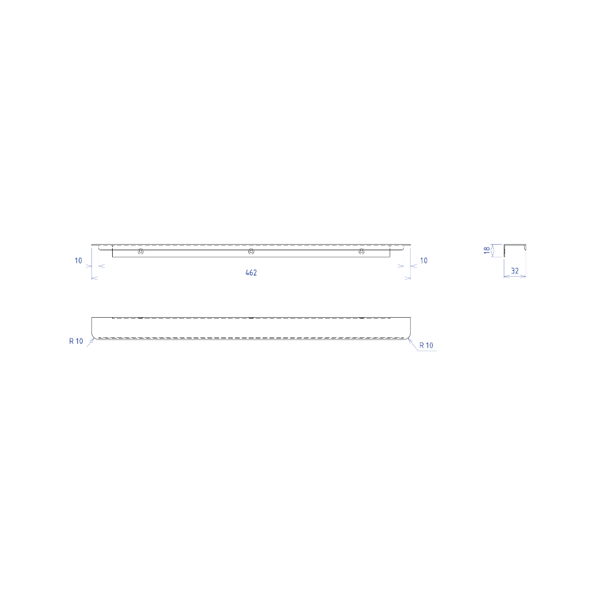 Sapho Sitia meubelgreep 46cm wit mat