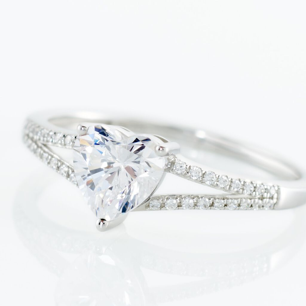 Bague Or Blanc Zandra Oxyde De Zirconium