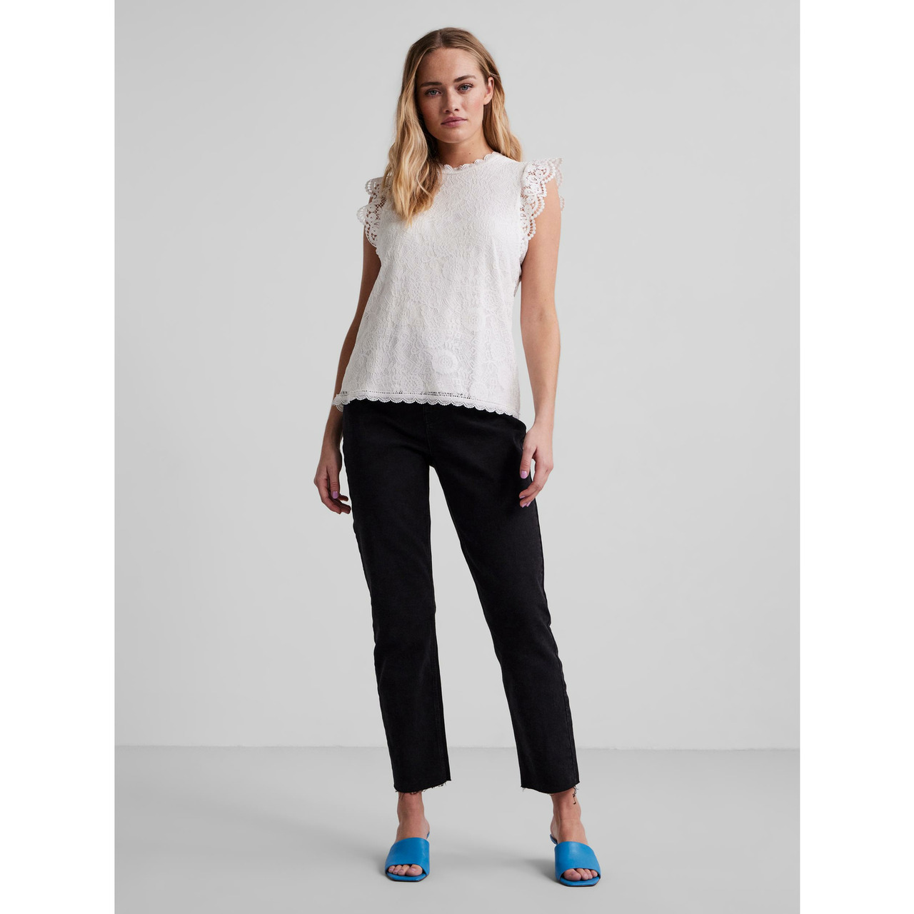 Pieces PCOLLINE SL LACE TOP NOOS BC