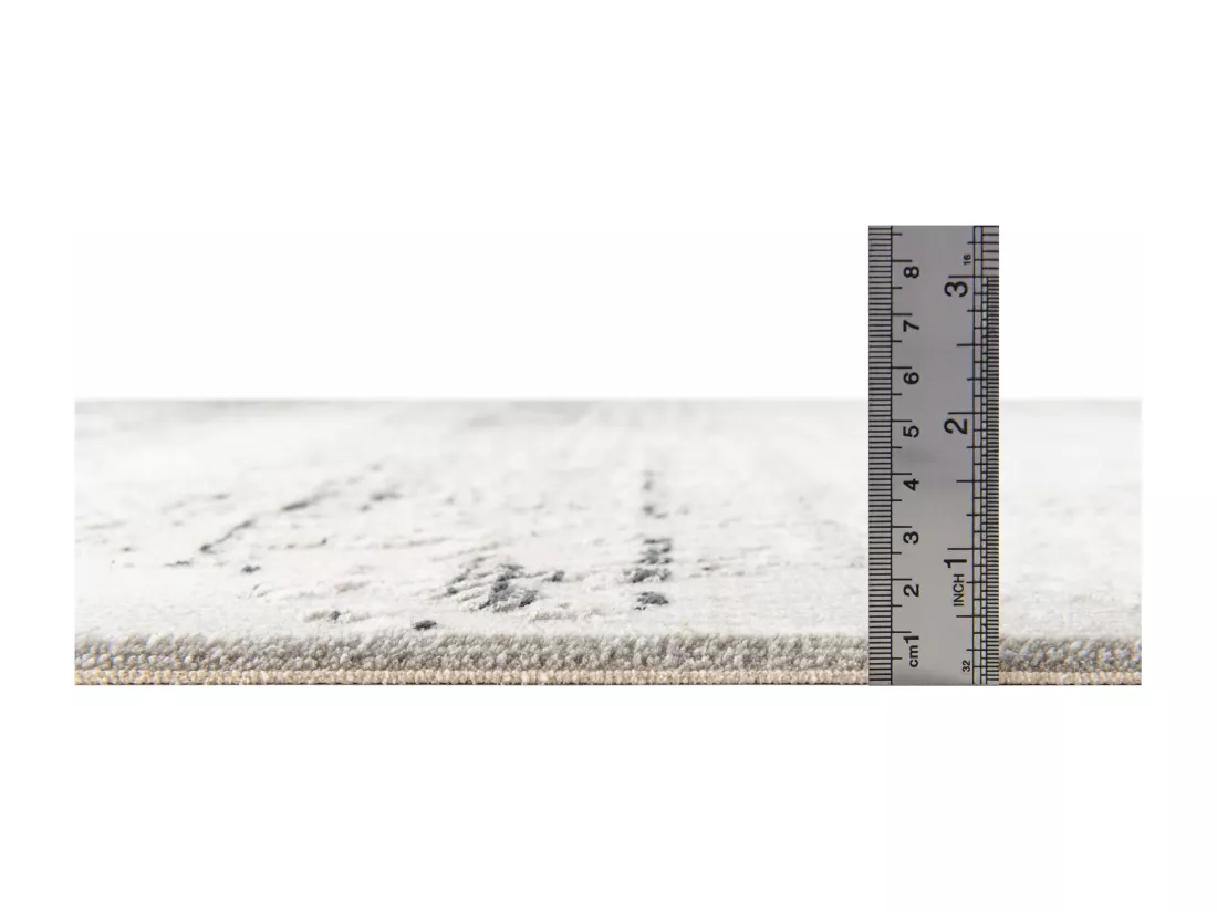 Tapis 240x240 gris noir Davos Charme