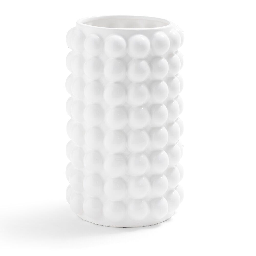 Vase céramique bubble blanc Ø13xH21cm