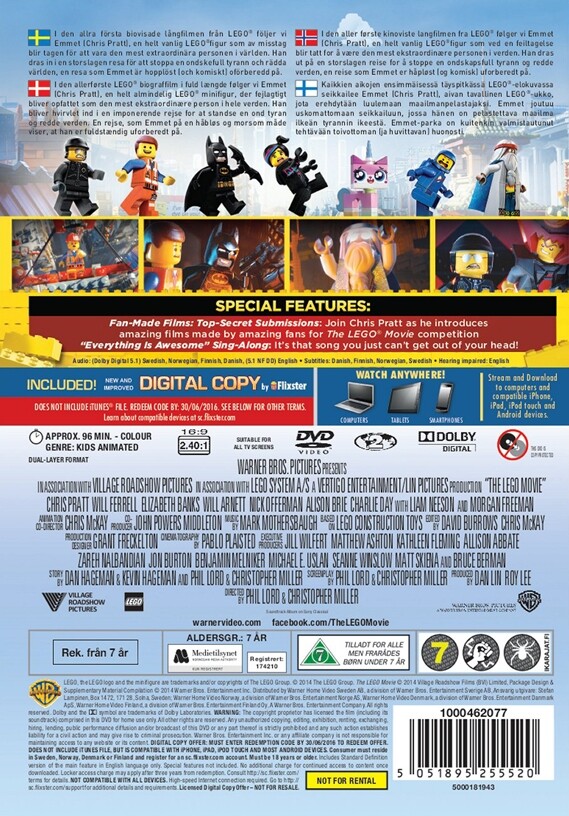 Lego The Movie / Lego Filmen - DVD
