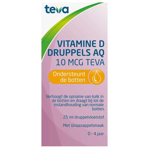 Teva Vitamine D druppels AQ 10 mcg 25ml