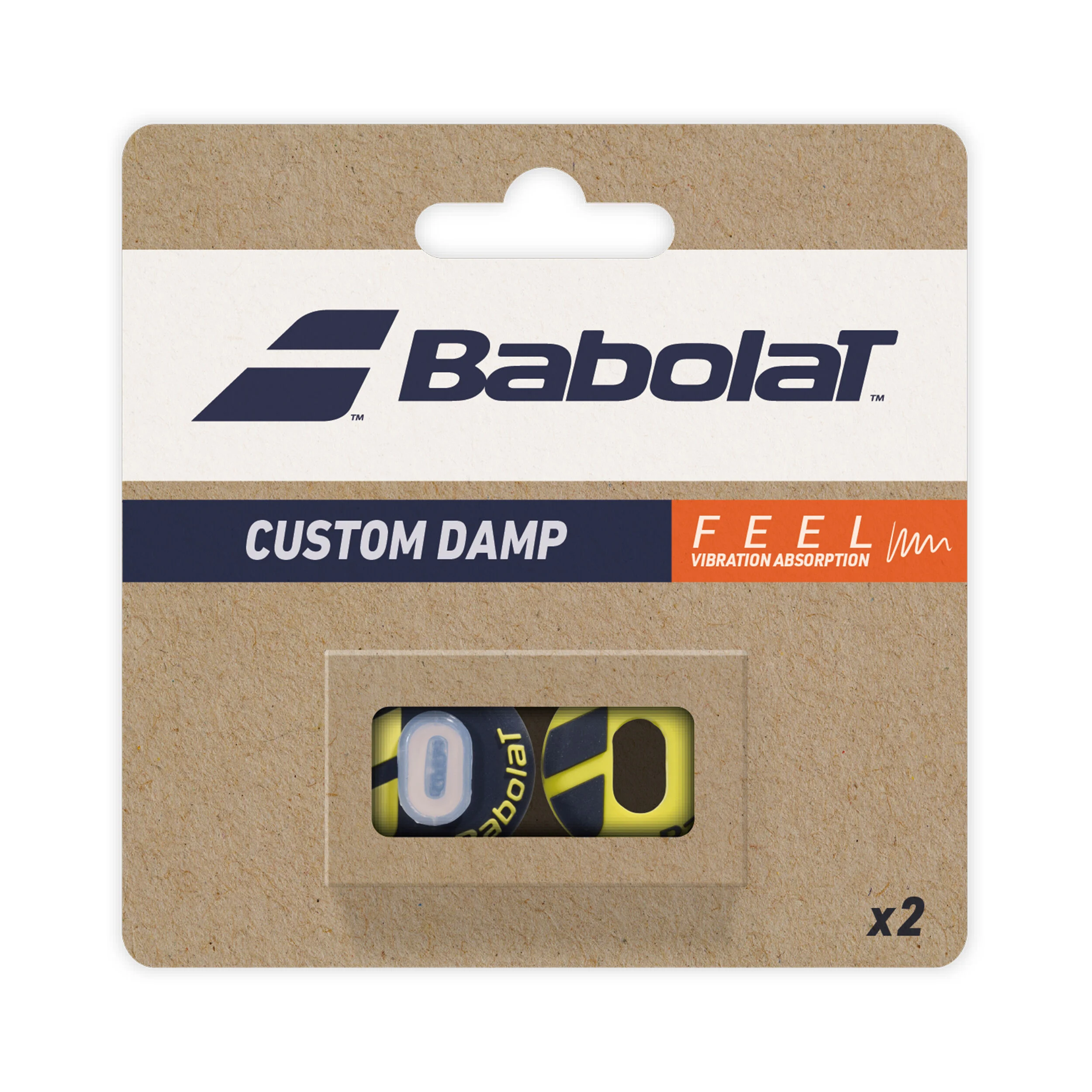 Babolat Custom Damp Antivibrateur Pack De 2 Unités - Noir , Jaune