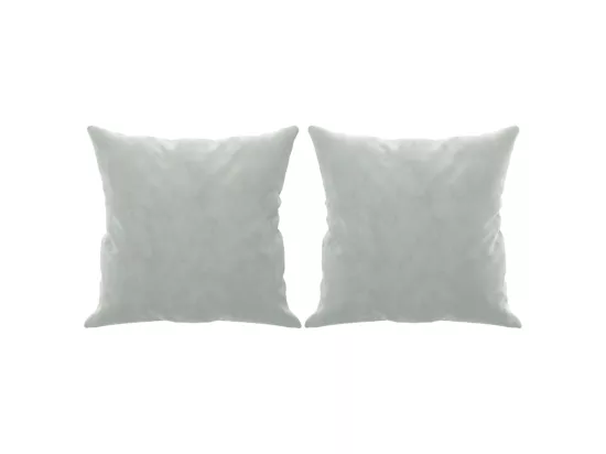 Canapé 2 places avec oreillers gris clair 140 cm velours