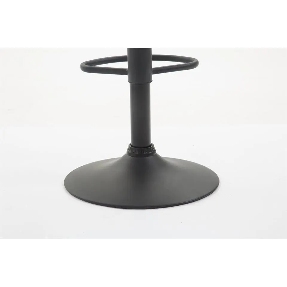 CLP Set van 2 Barkruk Braga zwart Frame - Kunstleer (PVC) - creme