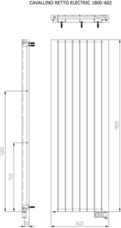 Plieger - Cavallino Retto - Designradiator - Antraciet Metallic - 1200 Watt
