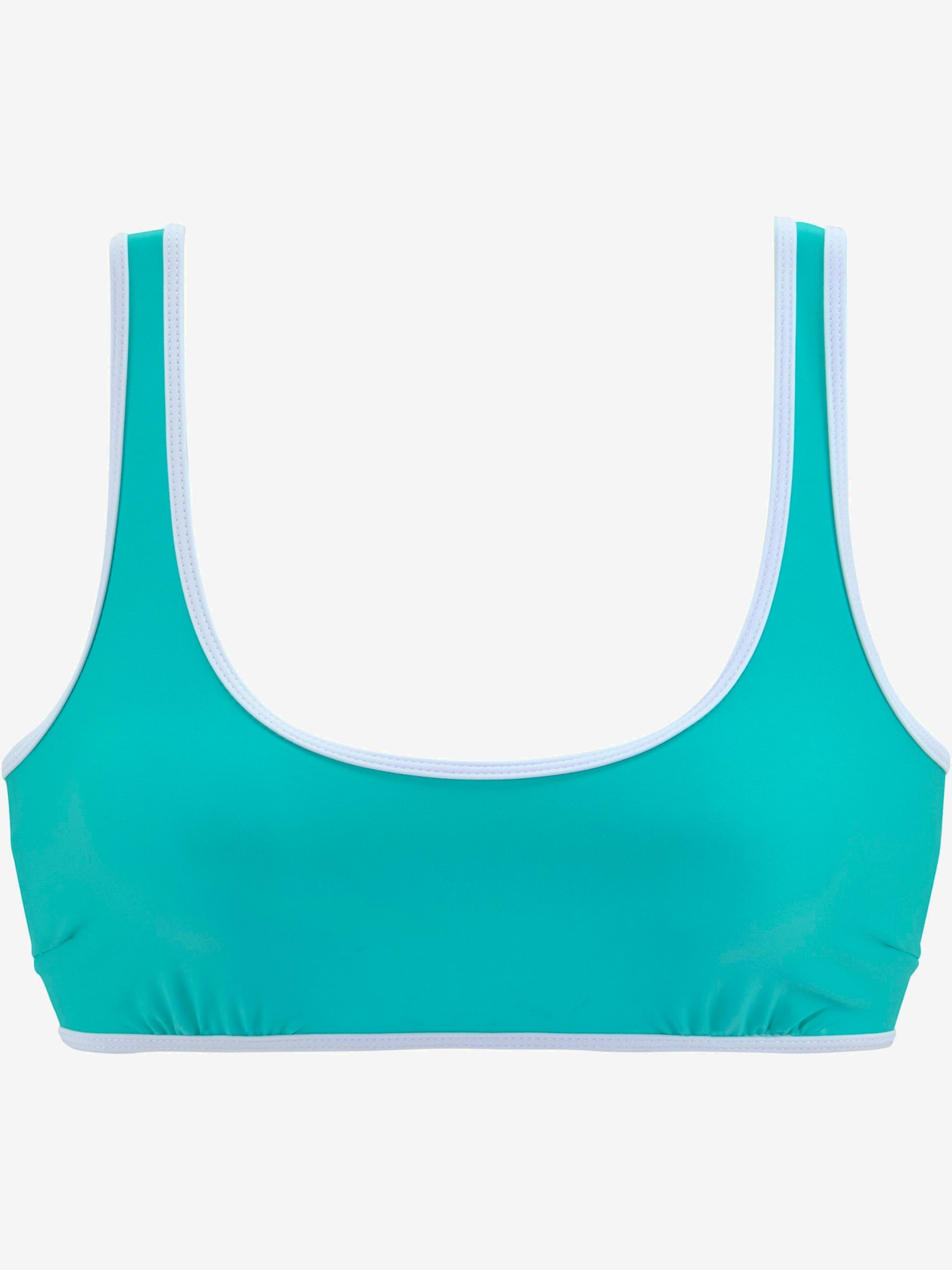 Haut de bikini bustier passepoils contrastés