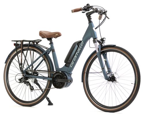 Vélo de Ville Électrique Granville E-Urban 30 Unisex Shimano Tourney/Altus 7V 400 Wh 700 mm Bleu Petrol Mat