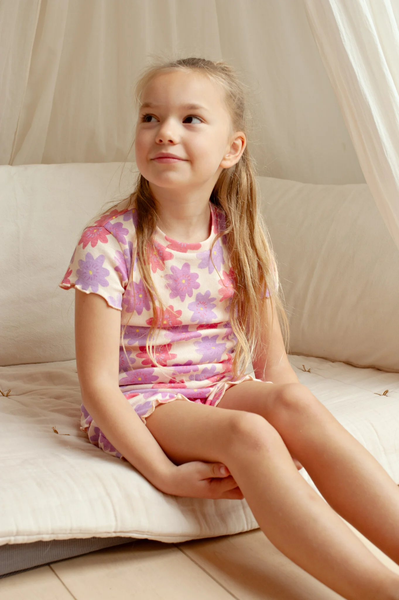 Feetje Feetje shortama Bibi Bloom - Premium Summerwear, lila