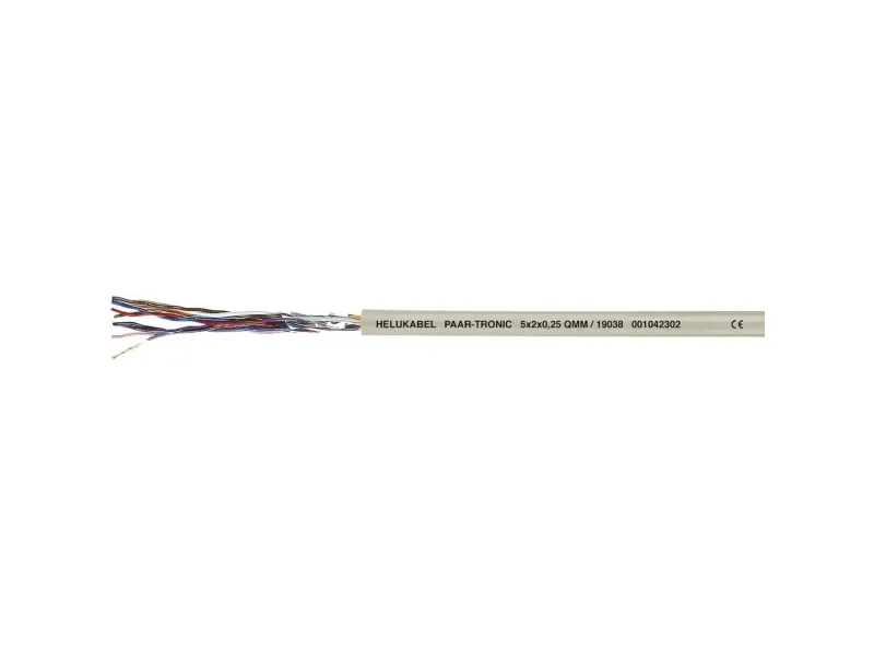 HELUKABEL PAAR-TRONIC, Lavspændingskabel, Grå, Polyvinylchlorid (PVC), Polyvinylchlorid (PVC), Cooper, 350 V