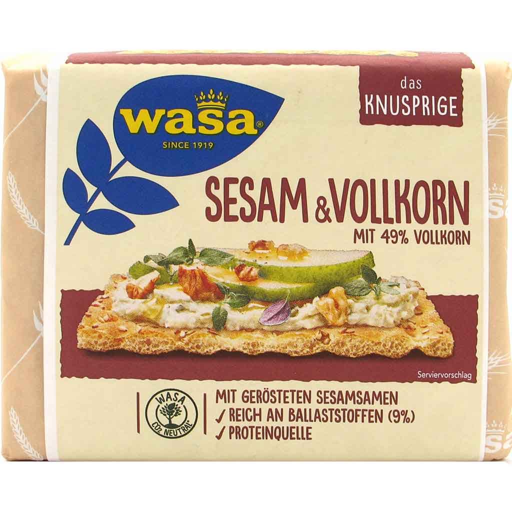 Wasa Knäckebrot Sesam & Vollkorn 200g MHD:31.8.25