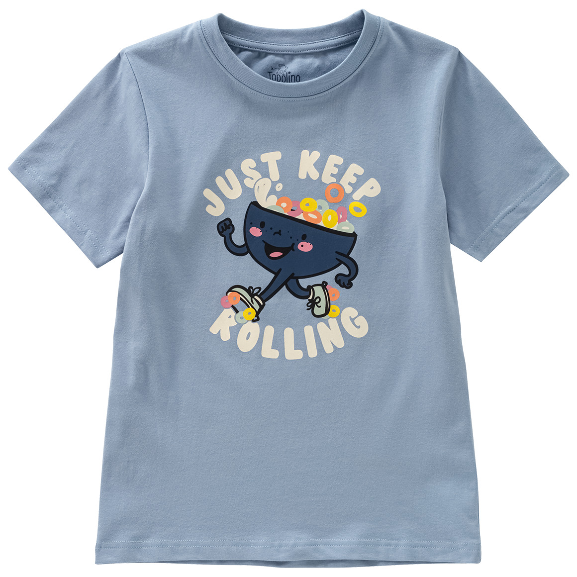 Topolino Kinder T-Shirt mit lustigem Print hellblau