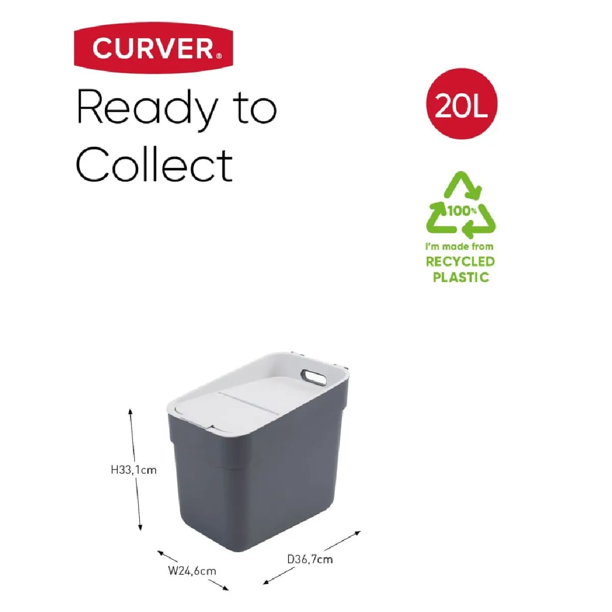 CURVER Ready to Collect - Gris foncé