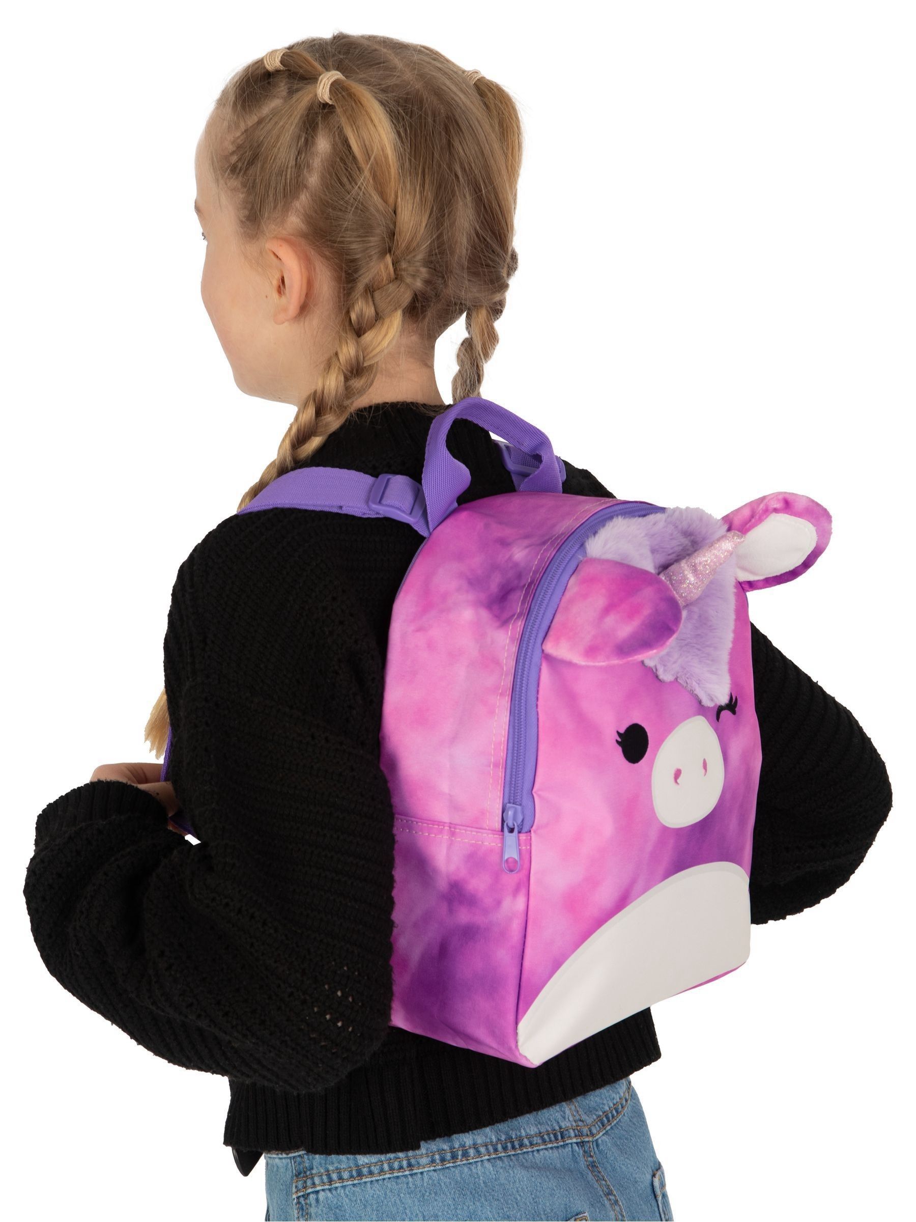 Character Squishmallows Lola The Unicorn Backpack With 3D Horns and Ears