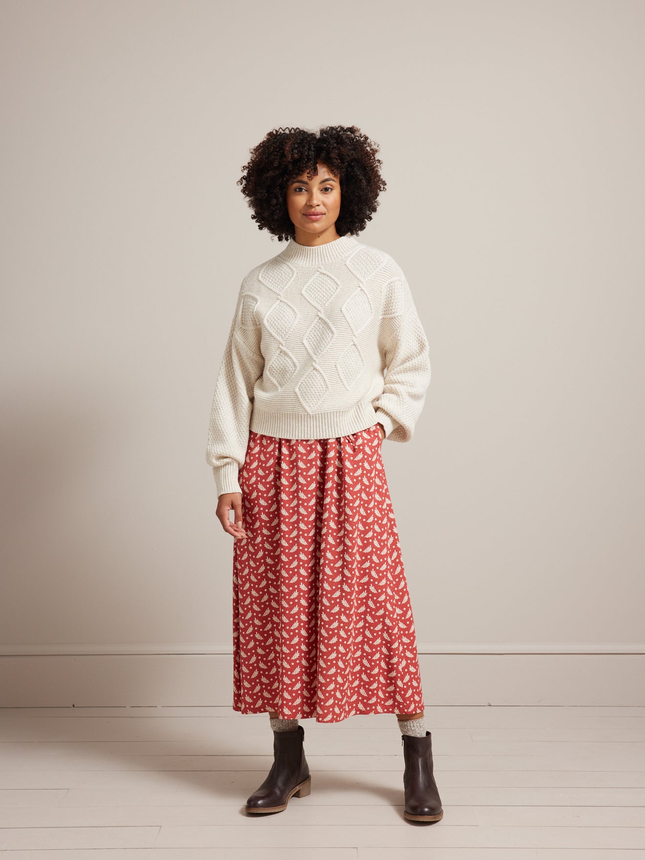 Pull boxy losanges femme - Laine RWS*