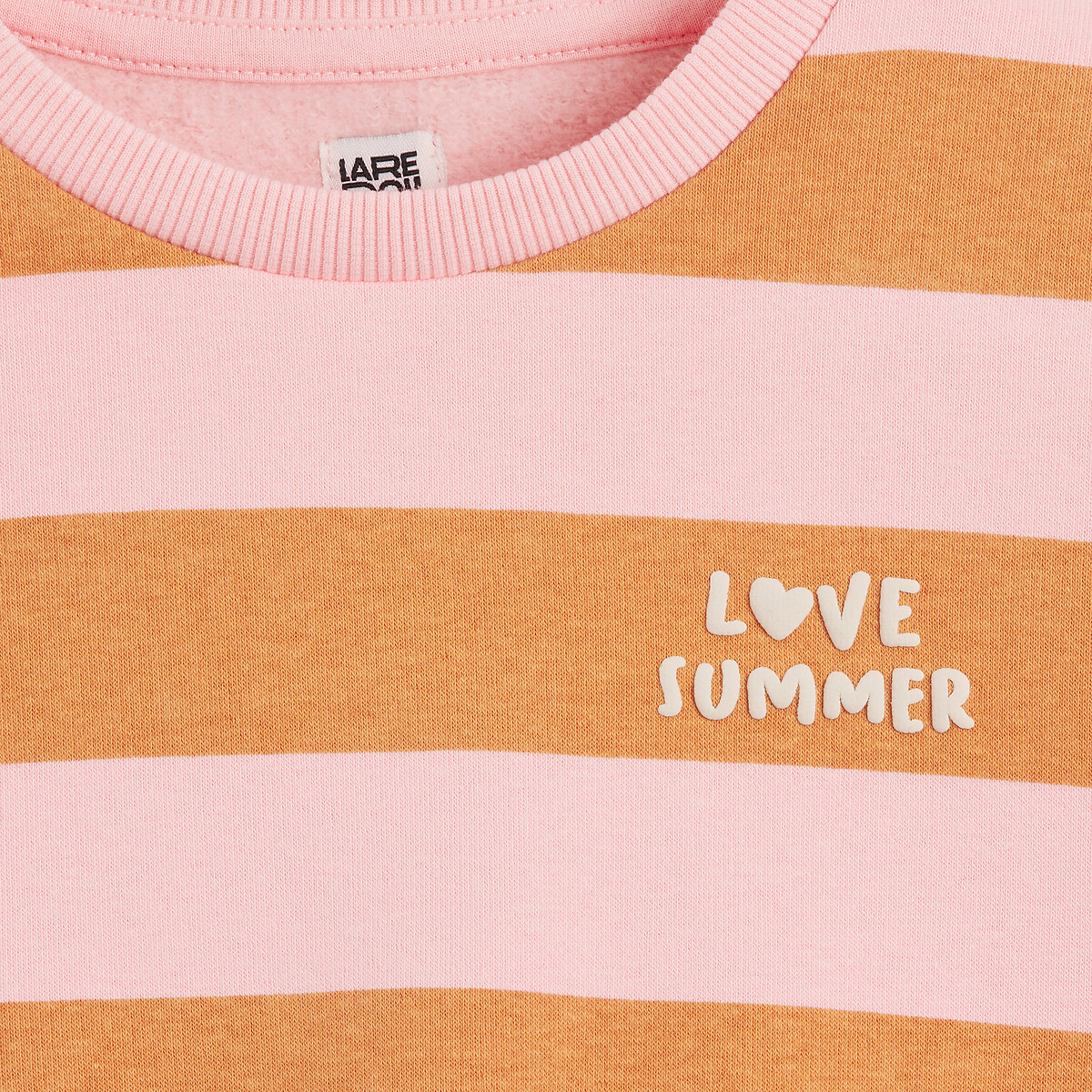 COLEÇÕES LA REDOUTE<br>Suéter de gola redonda estampado, em fleece?