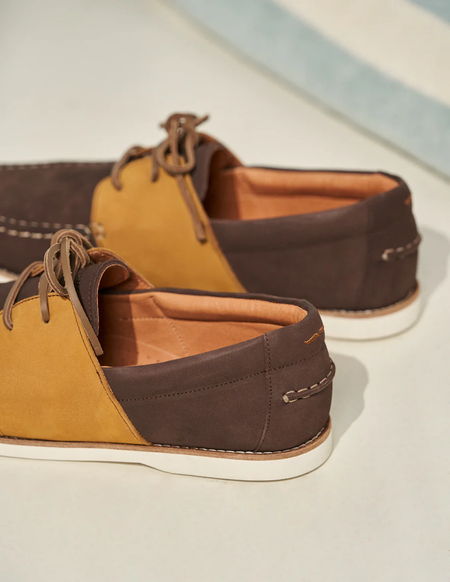 Chaussures Bateau Marin - Nubuck marron et noisette